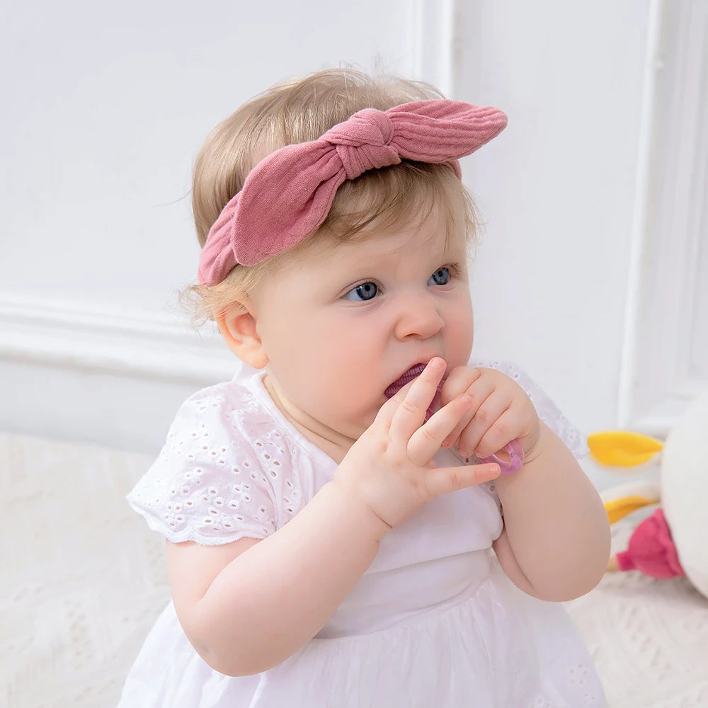 Rabbit Ears Baby Girl Headband Elastic Girl Hairband Newborn Baby Bow Headbands Bowknot Hair Accessories
