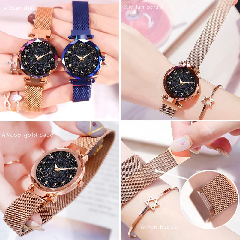 Aurajutt Starry Sky Magnetic Watch