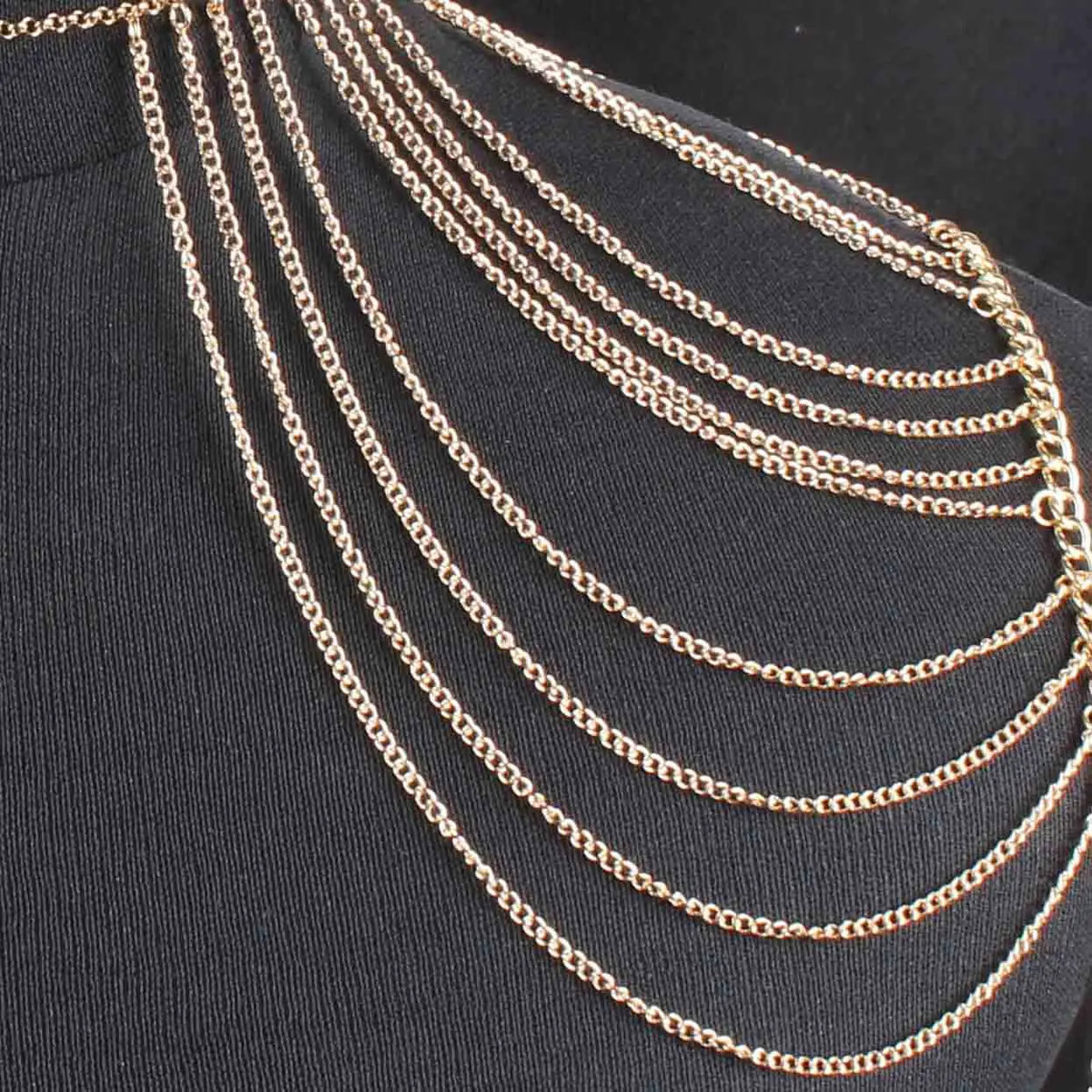 Double Shoulder Chain Necklace – Wedding Body Jewelry