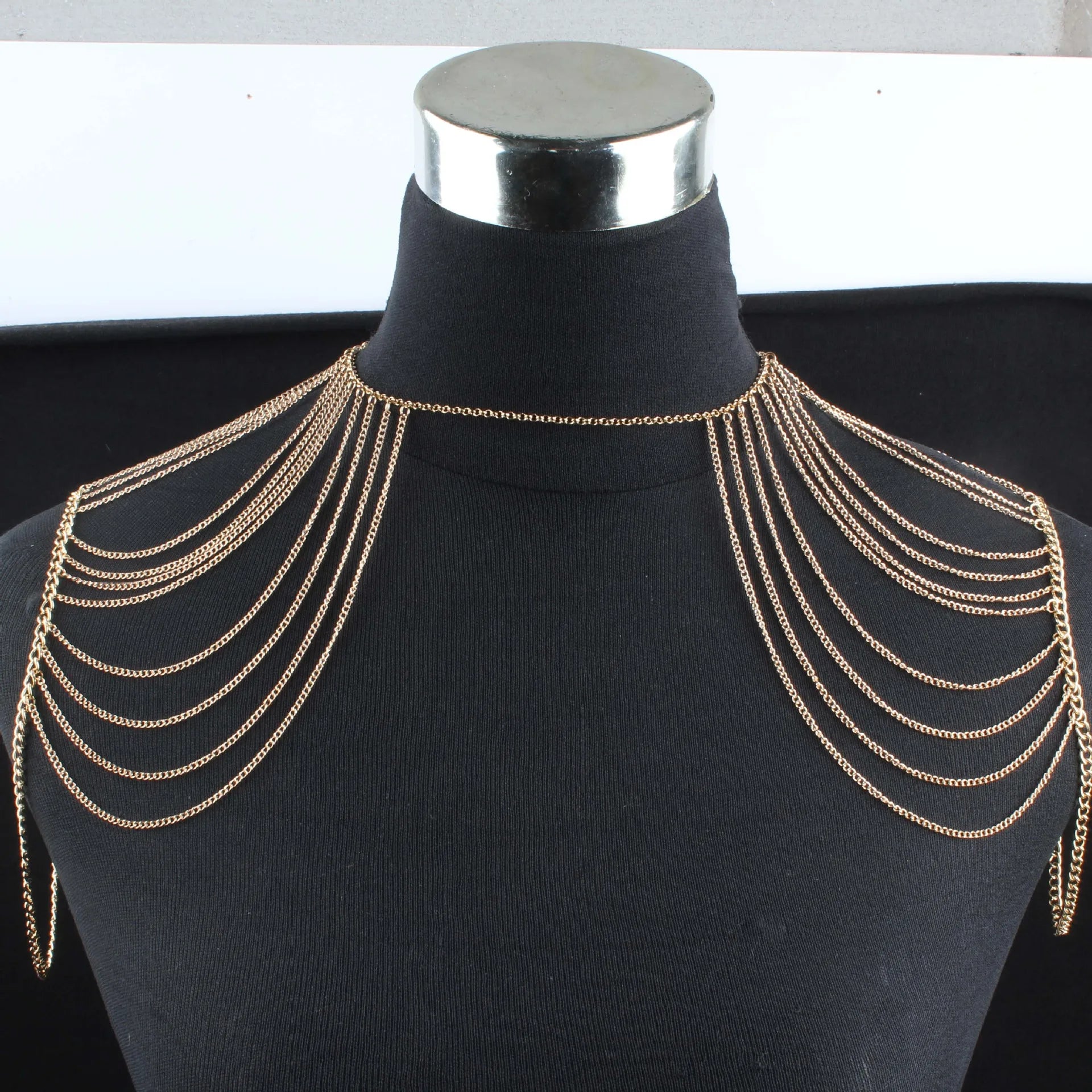 Double Shoulder Chain Necklace – Wedding Body Jewelry