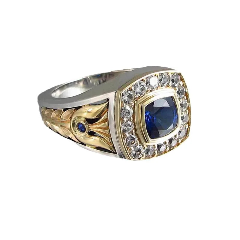 Two-Tone Ring for Men – Classic Vintage Business Style