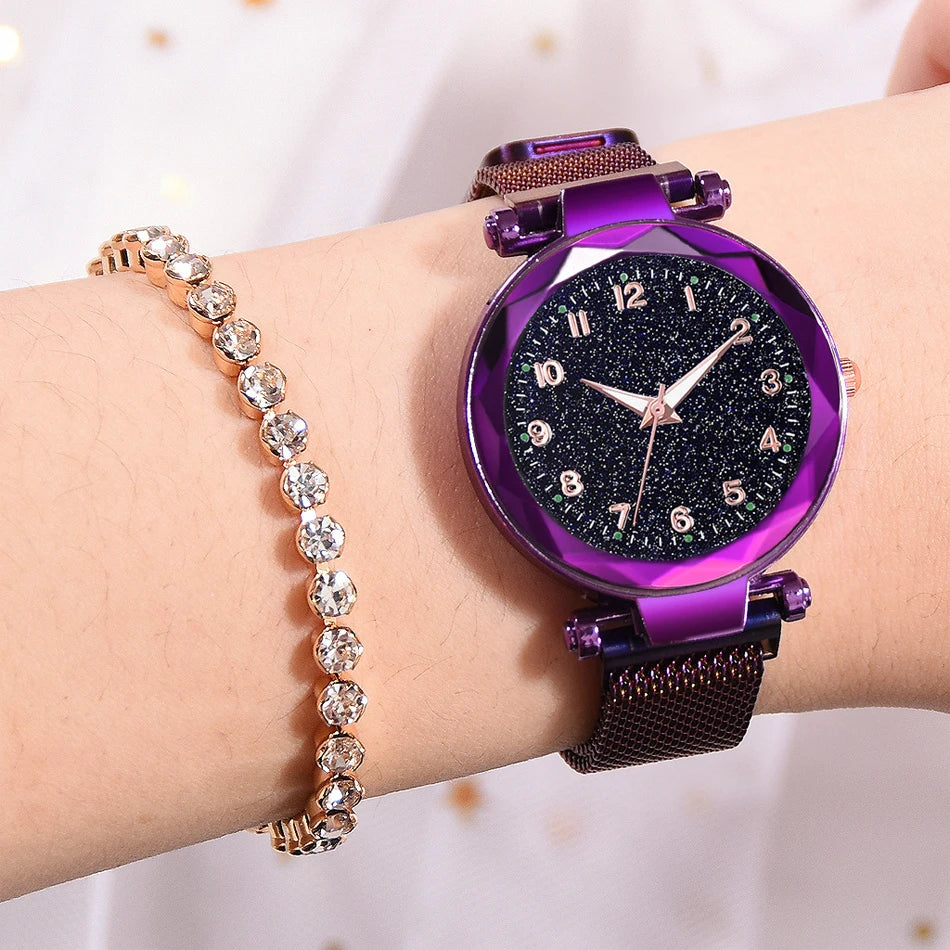 Aurajutt Starry Sky Magnetic Watch