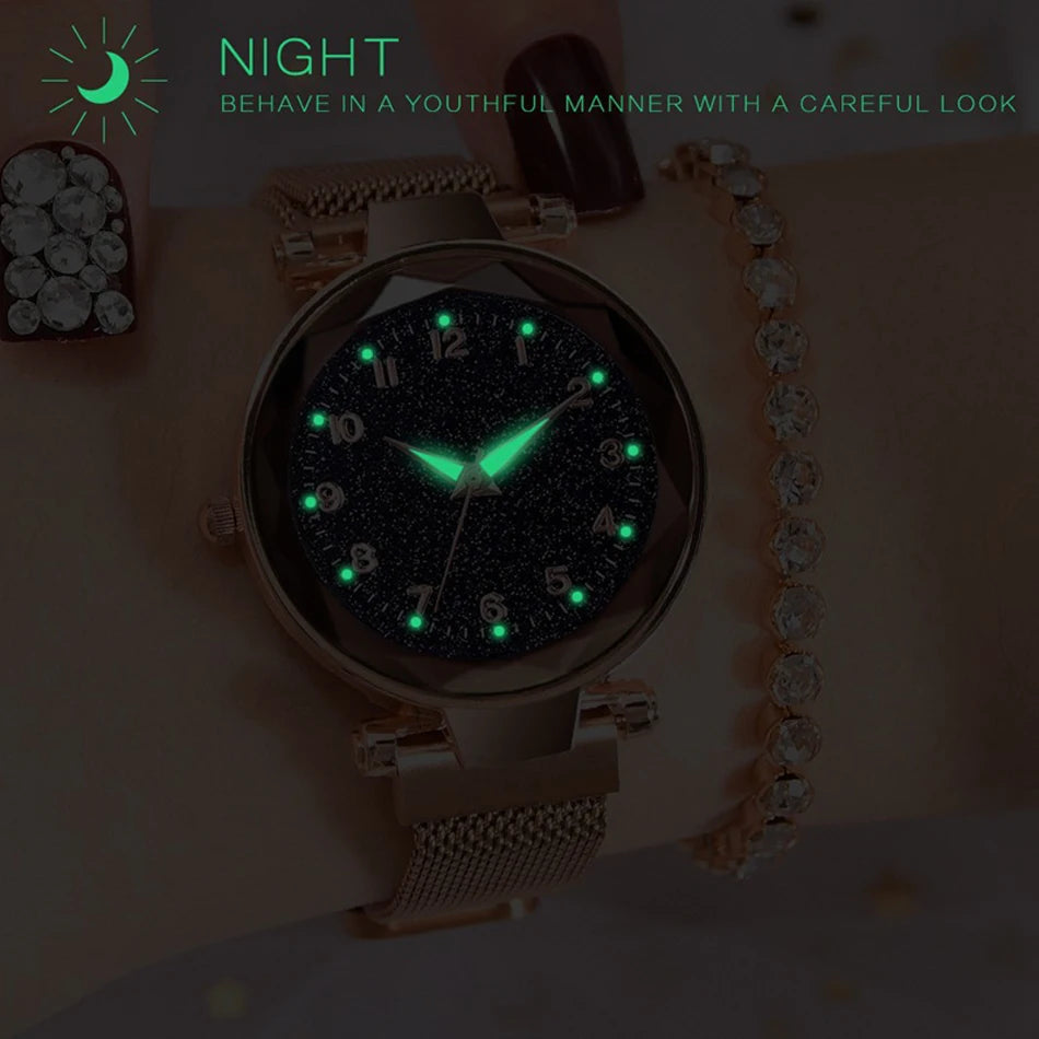 Aurajutt Starry Sky Magnetic Watch