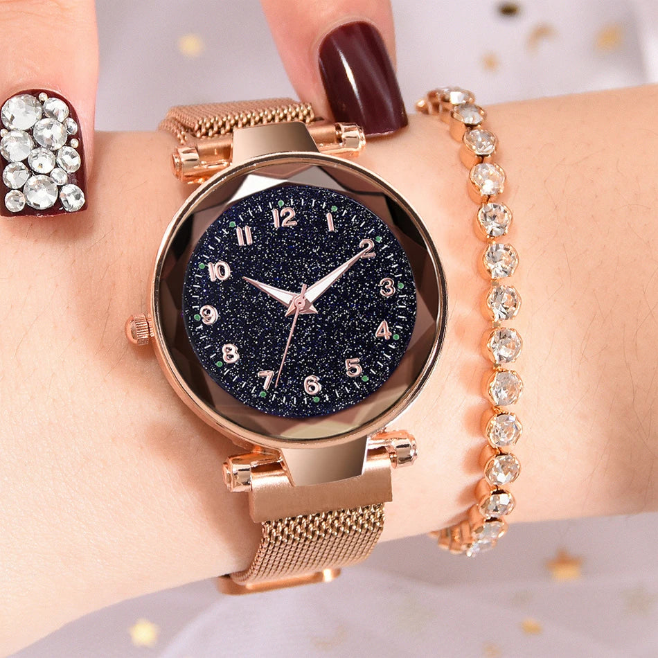 Aurajutt Starry Sky Magnetic Watch