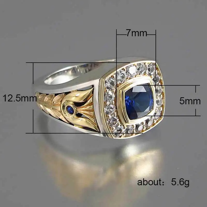 Two-Tone Ring for Men – Classic Vintage Business Style