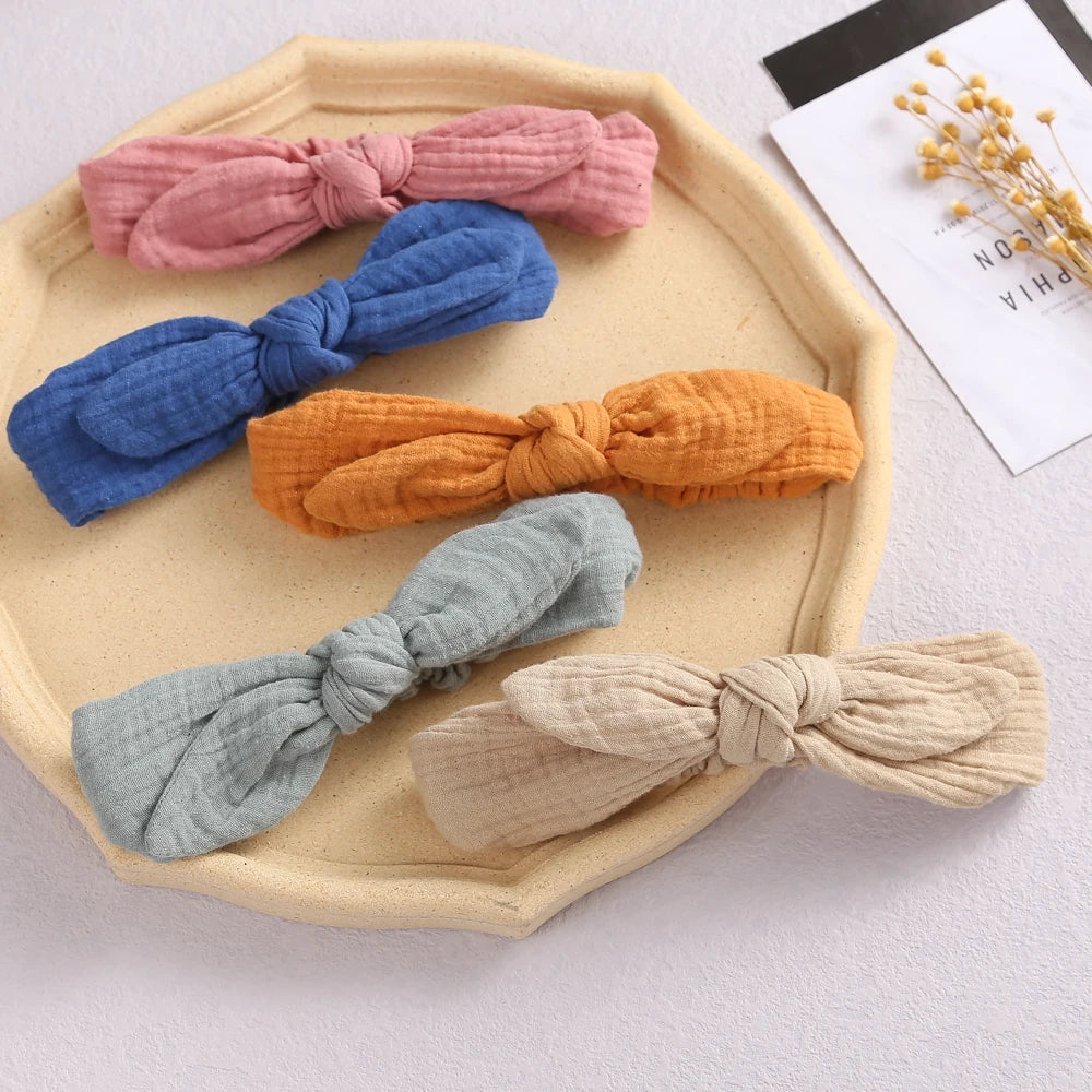 Rabbit Ears Baby Girl Headband Elastic Girl Hairband Newborn Baby Bow Headbands Bowknot Hair Accessories
