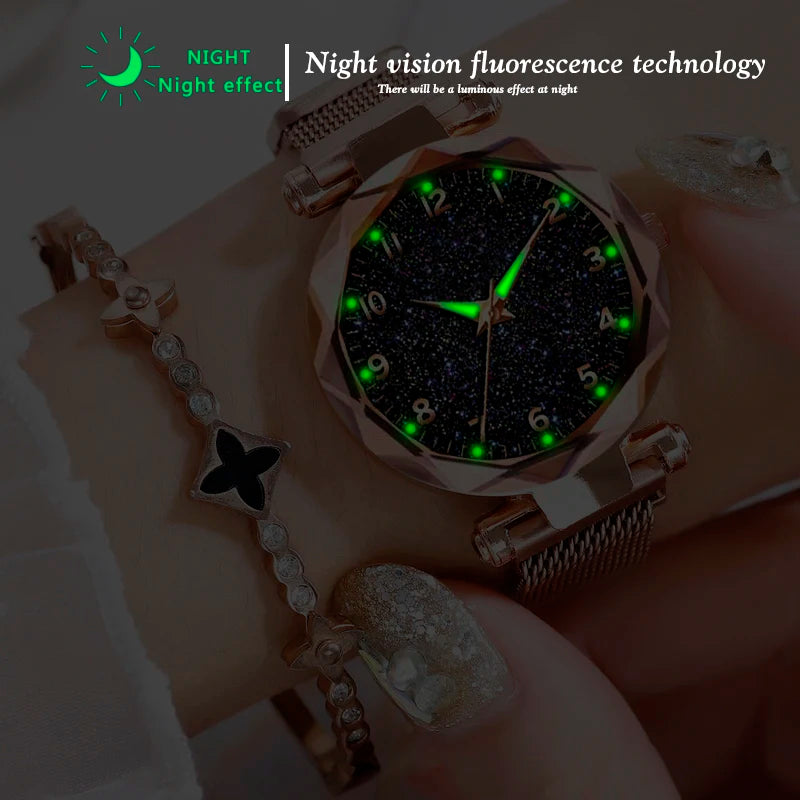 Aurajutt Starry Sky Magnetic Watch