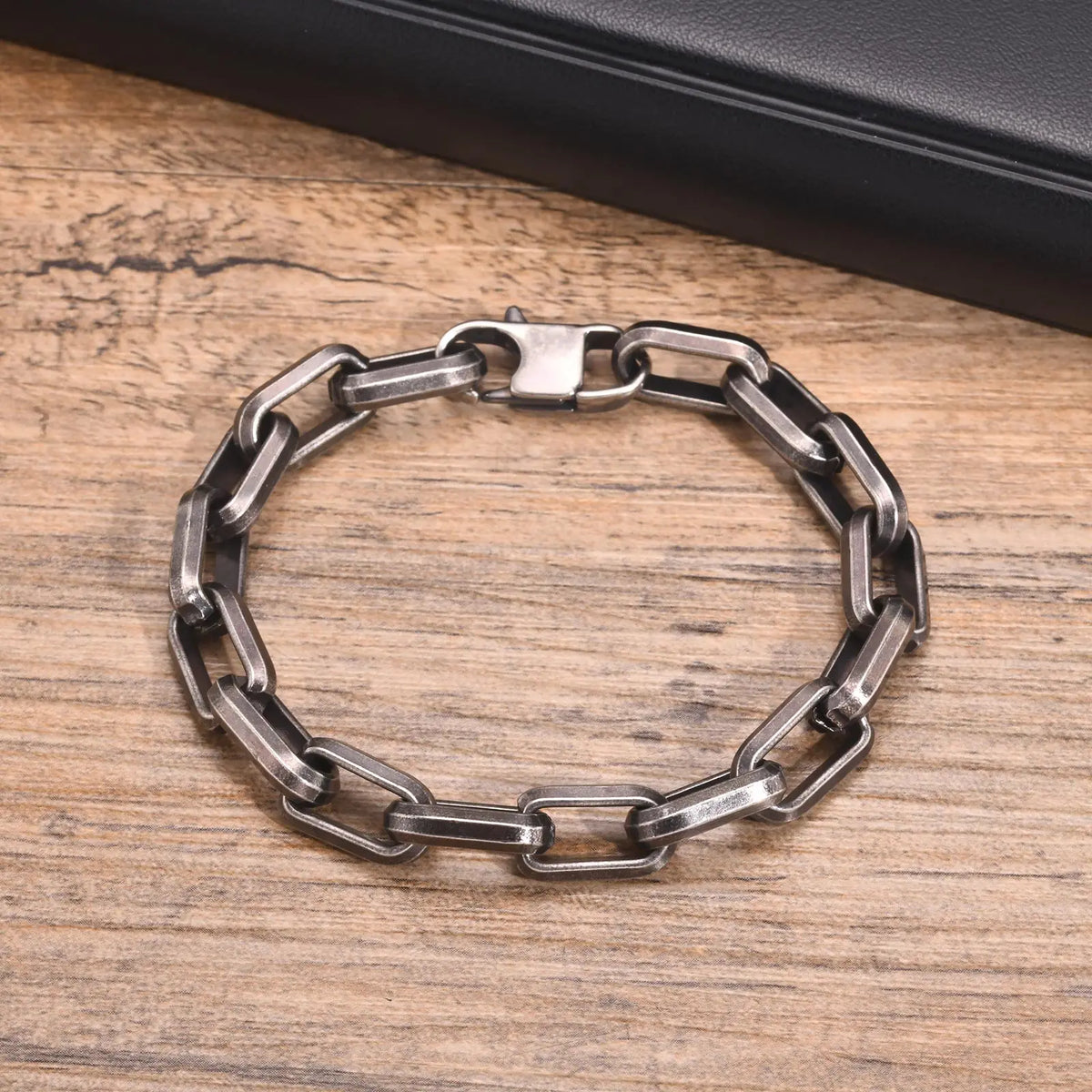 Vintage Chain Bracelets for Men Boys,Byzantine Stainless Steel Braided Link Wristband,Retro Jewelry Birthday Father Gifts
