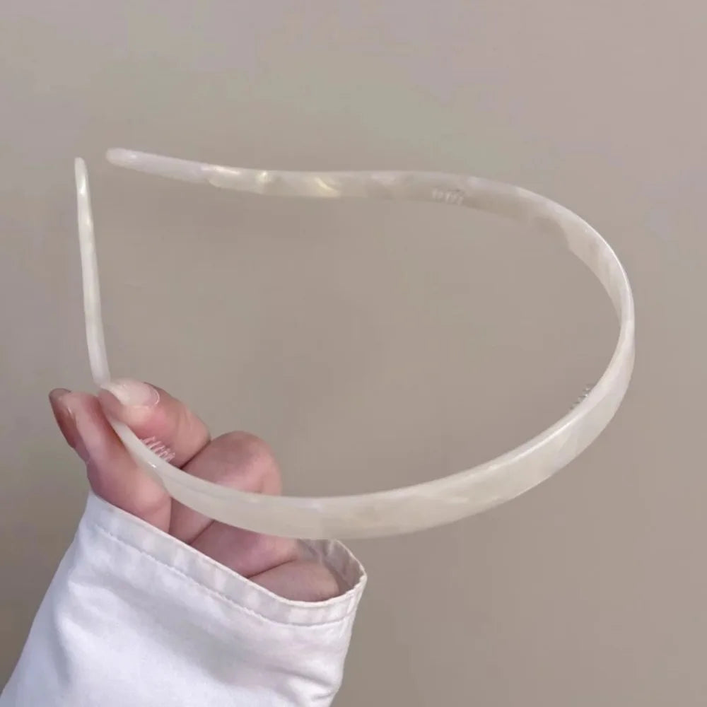 Ladies Non-Clamping Ear Bone Hair Accessories Acetic Acid Headband Headband High-End Hairband Girls 2025 New Summer Elegant He