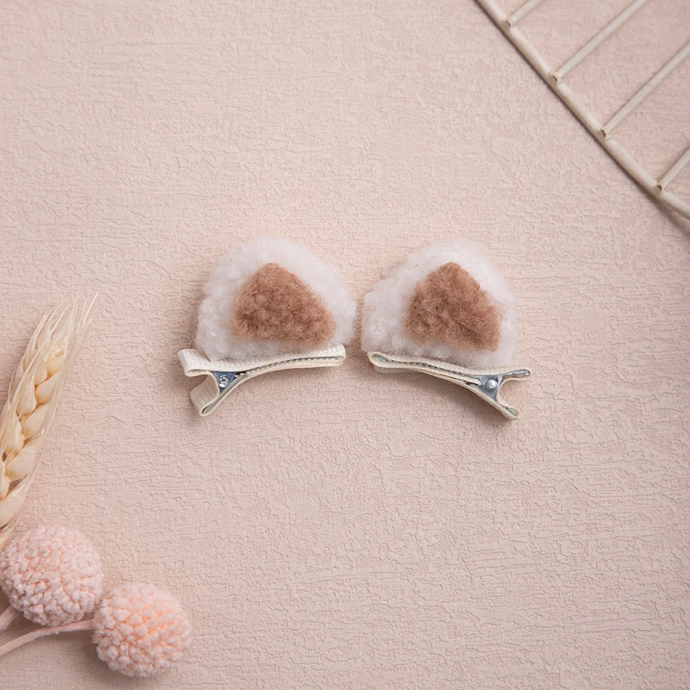 Baby Girl Stereoscopic Cute Animal Bunny Kitten Ears Hair Clip Newborn Babies Fashion Baby Hair Clips for Children Accessories