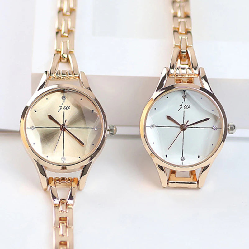 Luxury Bracelet Watch For Women Elegant Rose Gold Ladies Wrist Watches Rhinestone Simple Fashion Female Quartz Relogio Feminino