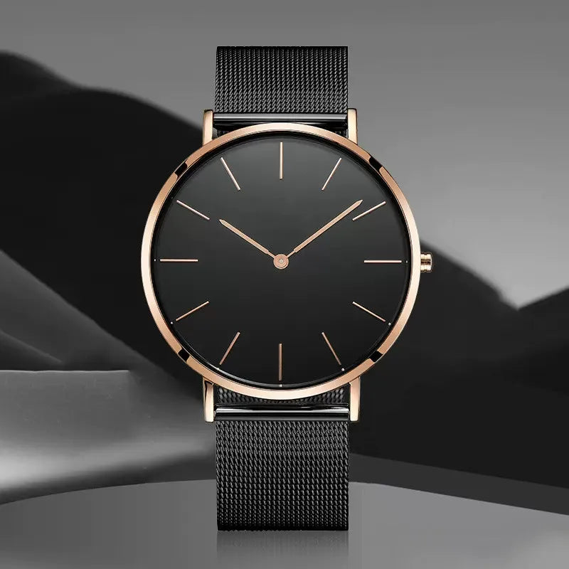 Aurajutt Rose Gold Steel Bracelet Watch