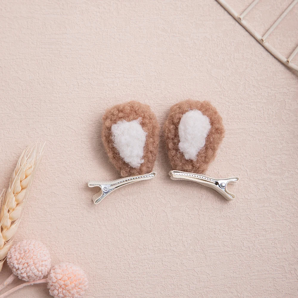 Baby Girl Stereoscopic Cute Animal Bunny Kitten Ears Hair Clip Newborn Babies Fashion Baby Hair Clips for Children Accessories