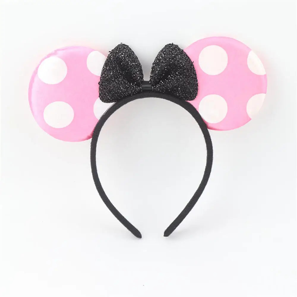 Favors Bows Knot Hair Hairbands Baby Girls Ears Headbands Lovely Pink Mom Party Ears Lovely Boys Mickey Minnie Black Accessories