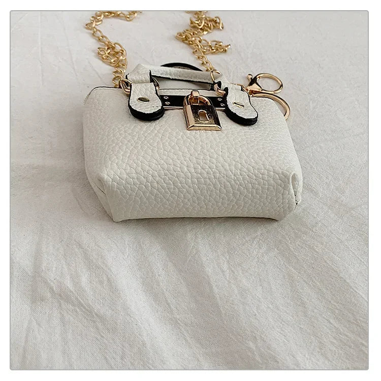 2026 Girls Hand-held Small Square Bag 2025 Summer New Classic Children Carrying One-shoulder Messenger Bag. Wallet Keychain