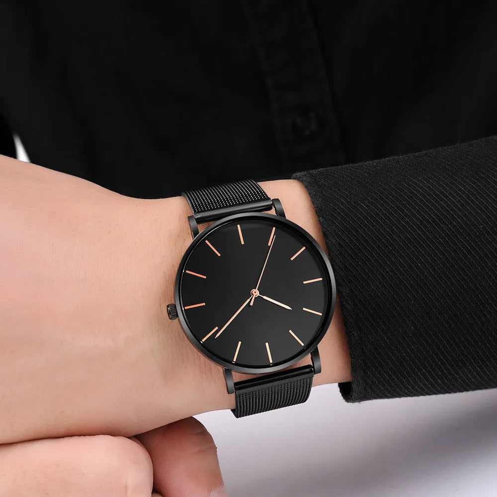 Aurajutt Rose Gold Steel Bracelet Watch