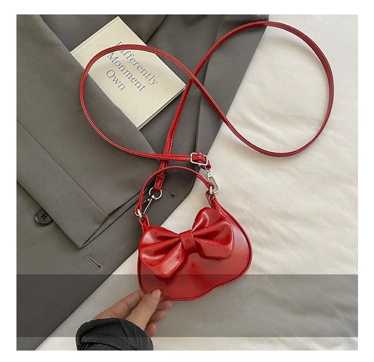 2026 New Kids Girls Cute Bowknot Handbag Fashion Crossbody Bag Detachable Strap Mini Shoulder Bag for Children Stylish Purse