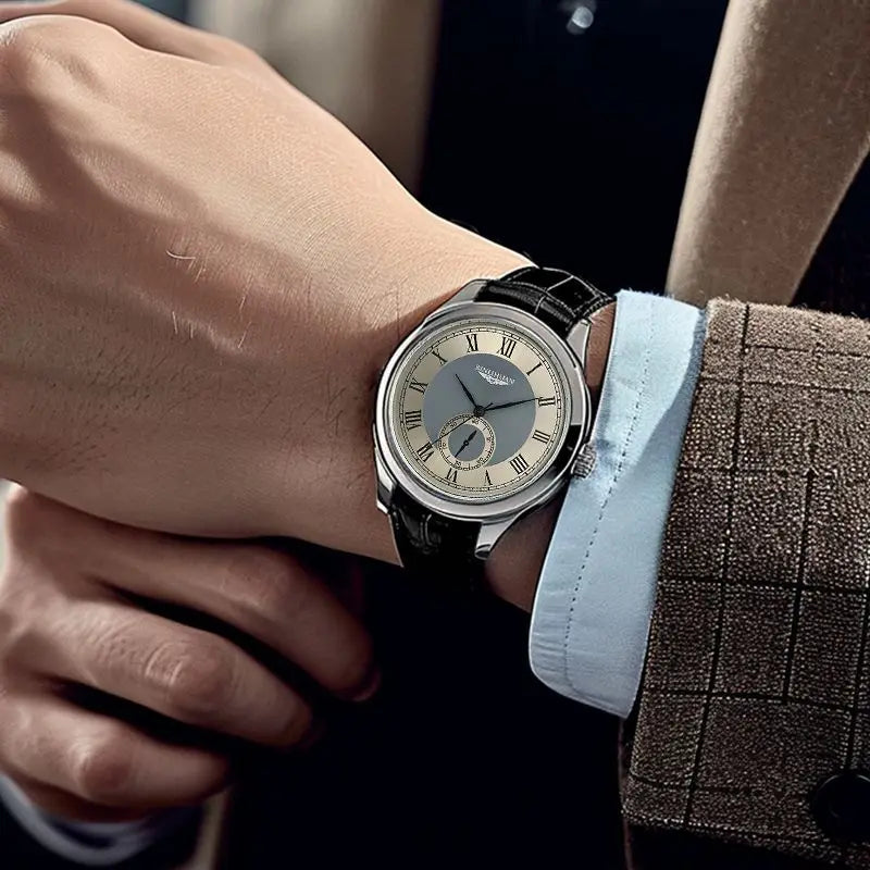 Luxury Business Men's Quartz Watch 2025 New Top Brand Waterproof Leather Strap Handsome Wristwatch for Men
