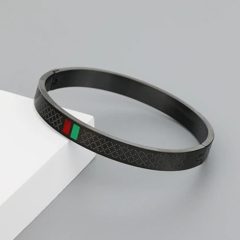 Man And Women's Trendy Bangle Stainless Steel Hand Jewelry Light Luxury Bracelets For Couple And lovers Gift Simple & Elegant