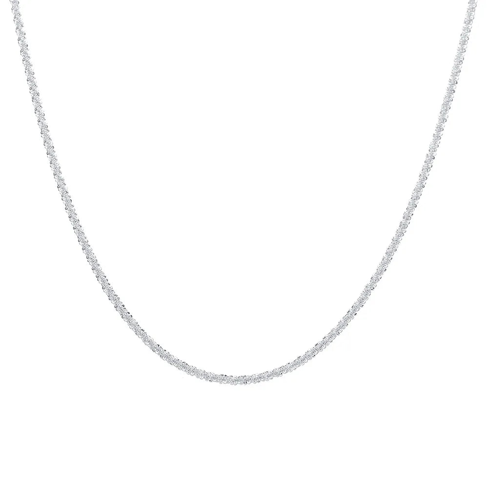 Sparkling Silver Clavicle Chain Choker Necklace