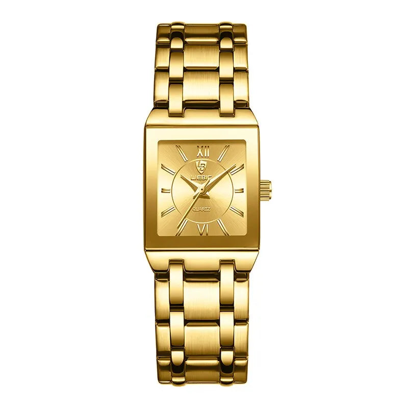 Aurajutt Golden Steel Quartz Watch