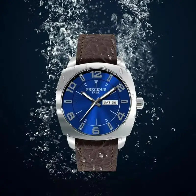 Aurajutt Business Leather Luminous Watch