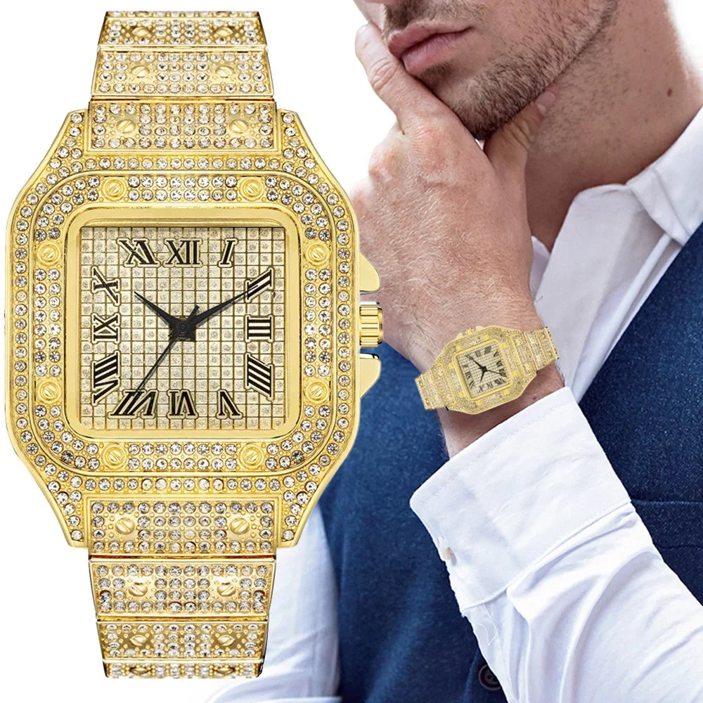 Aurajutt Square Rhinestone Business Watch