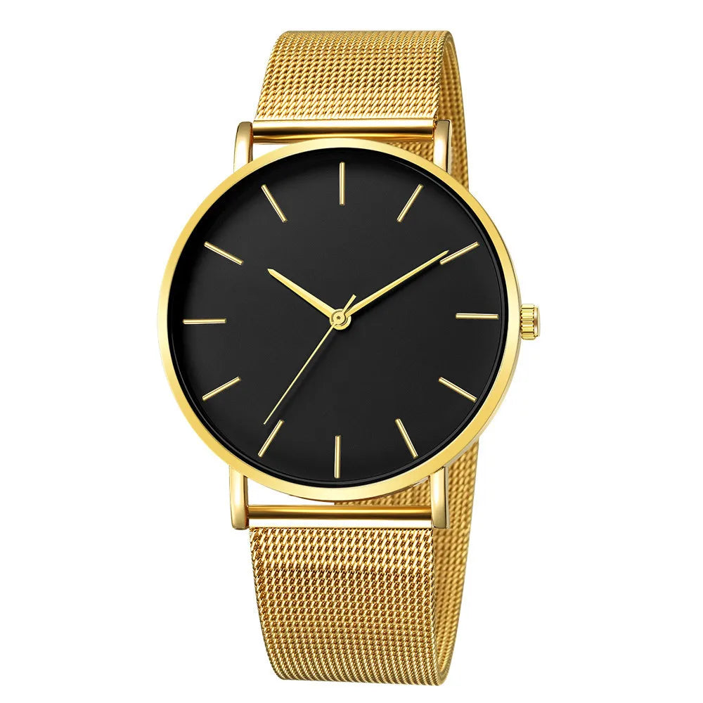 Aurajutt Rose Gold Steel Bracelet Watch
