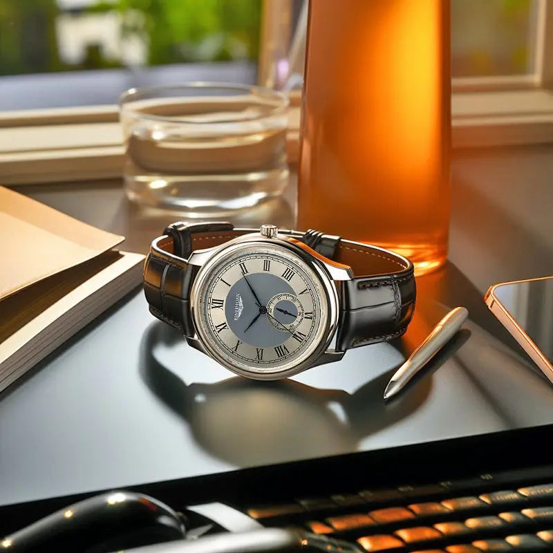 Aurajutt Business Leather Quartz Watch