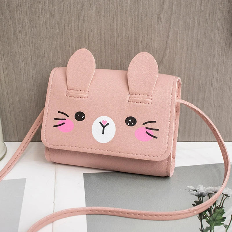 Children's Mini Handbags Fashion Princess Baby Girls PU Leather Small Shoulder Crossbody Bags Cute Kids Coin Purse Wallet