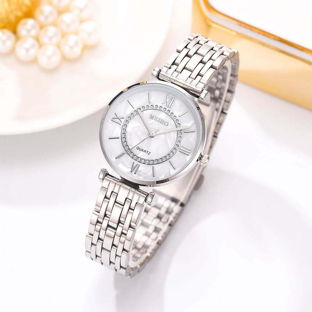 Aurajutt Crystal Diamond Bracelet Watch