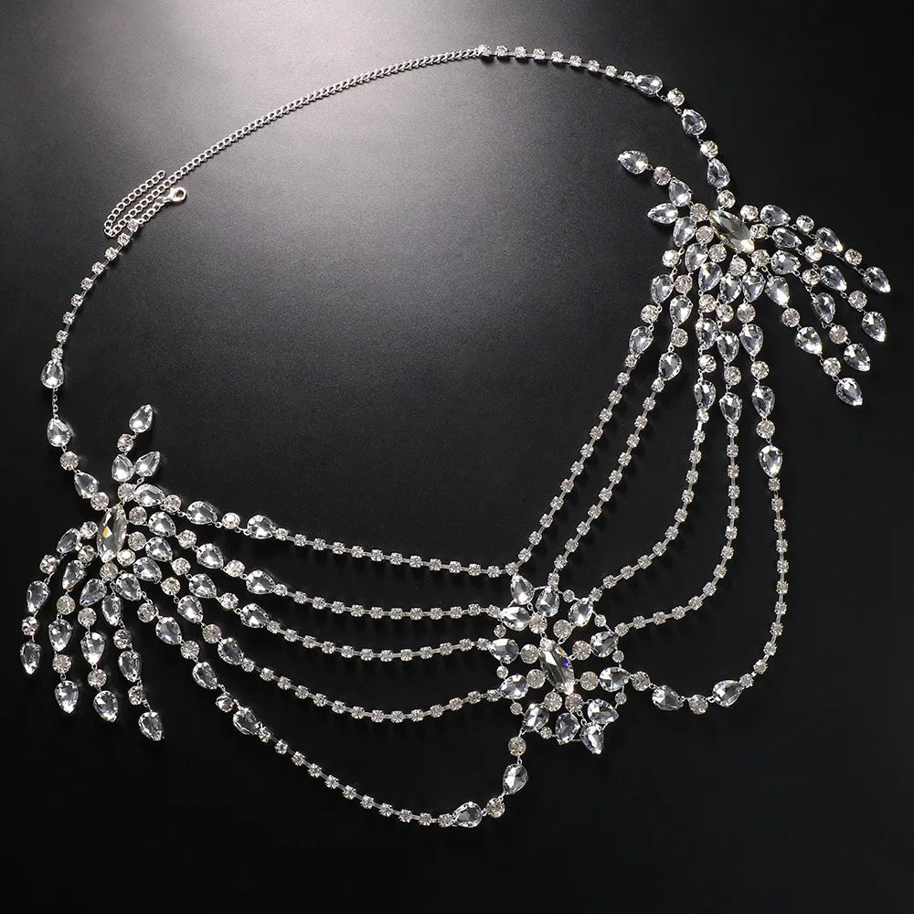 Crystal Bridal Shoulder Chain – Bead & Shawl Body Jewelry