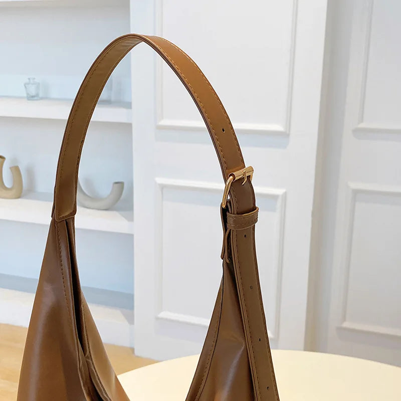 New Retro Tote Bag for Women Large Shoulder Bag Simple Commuter Bag Handmade Tote