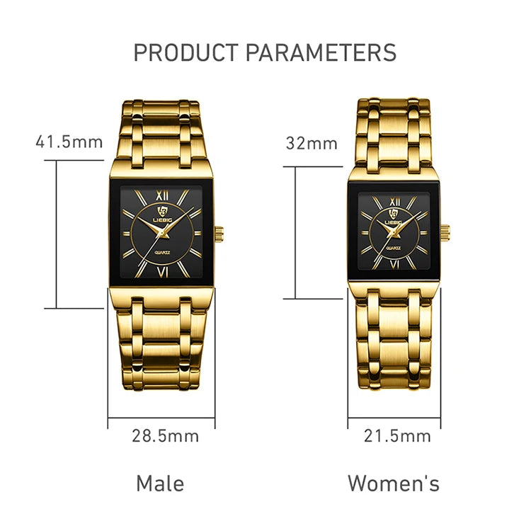 Aurajutt Golden Steel Quartz Watch