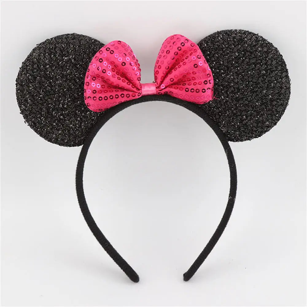 Favors Bows Knot Hair Hairbands Baby Girls Ears Headbands Lovely Pink Mom Party Ears Lovely Boys Mickey Minnie Black Accessories