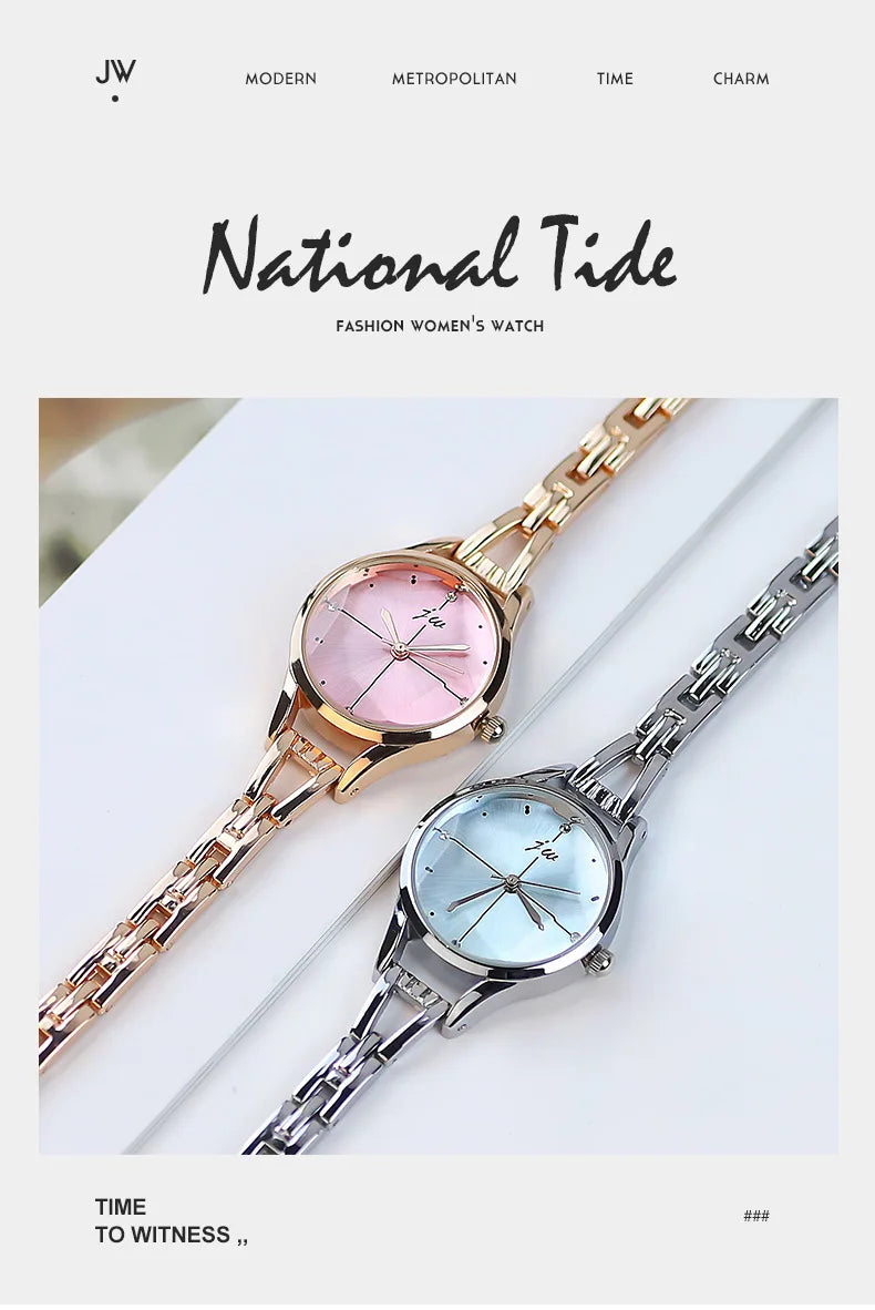 Luxury Bracelet Watch For Women Elegant Rose Gold Ladies Wrist Watches Rhinestone Simple Fashion Female Quartz Relogio Feminino