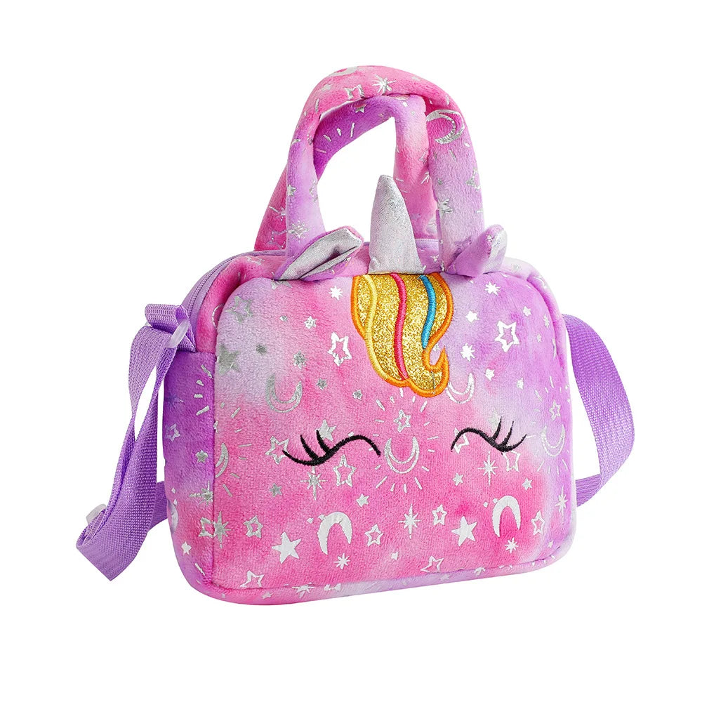 Fashion Sweet Unicorn Handbags For Girls Cute Kid Crossbody Shoulder Bag Children Birthday Party Gift Little Girl Small Purse