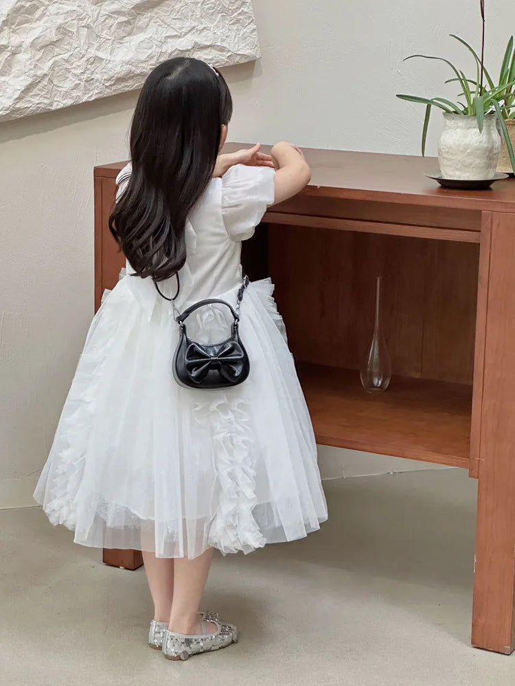 2026 New Kids Girls Cute Bowknot Handbag Fashion Crossbody Bag Detachable Strap Mini Shoulder Bag for Children Stylish Purse