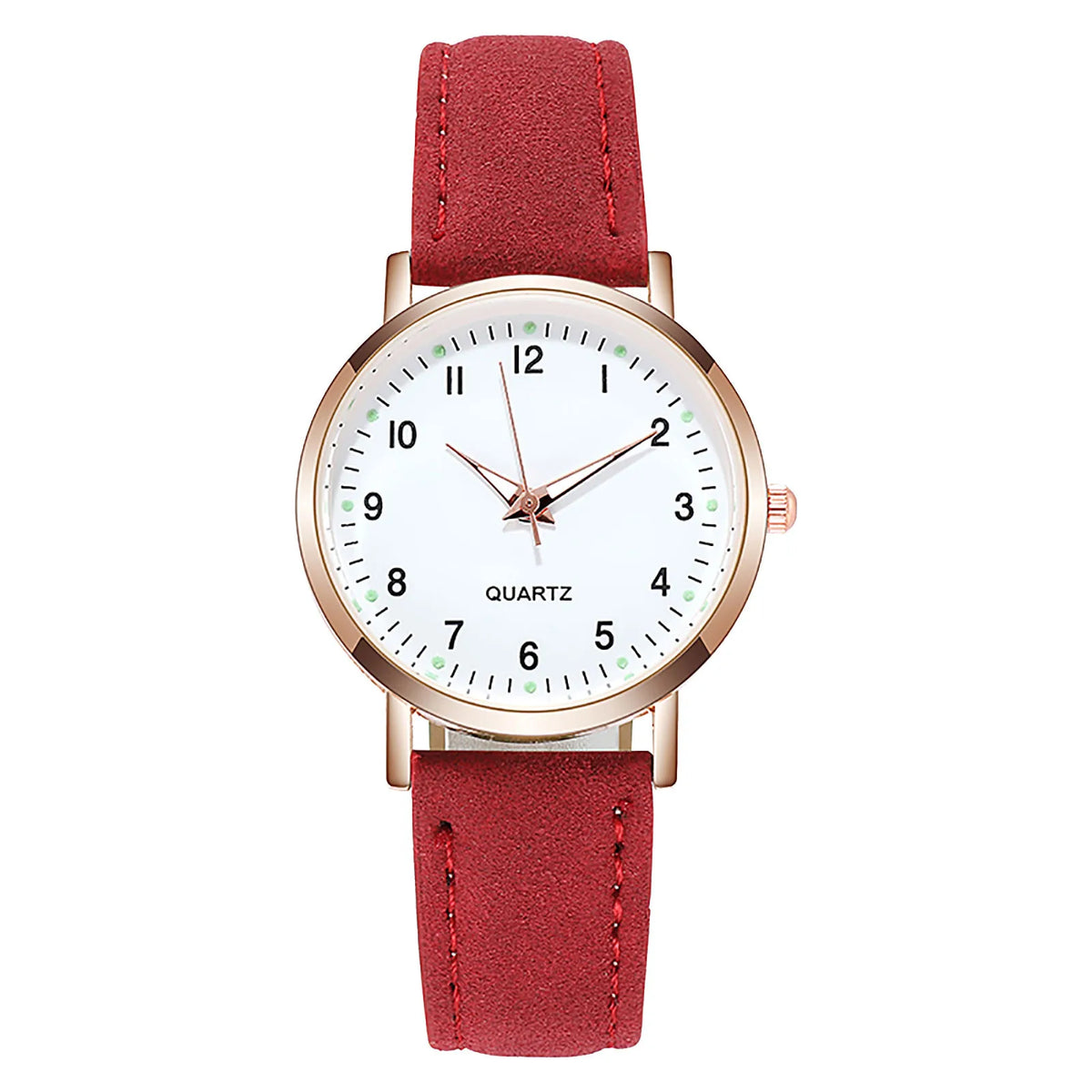 Aurajutt Diamond Luminous Leather Watch