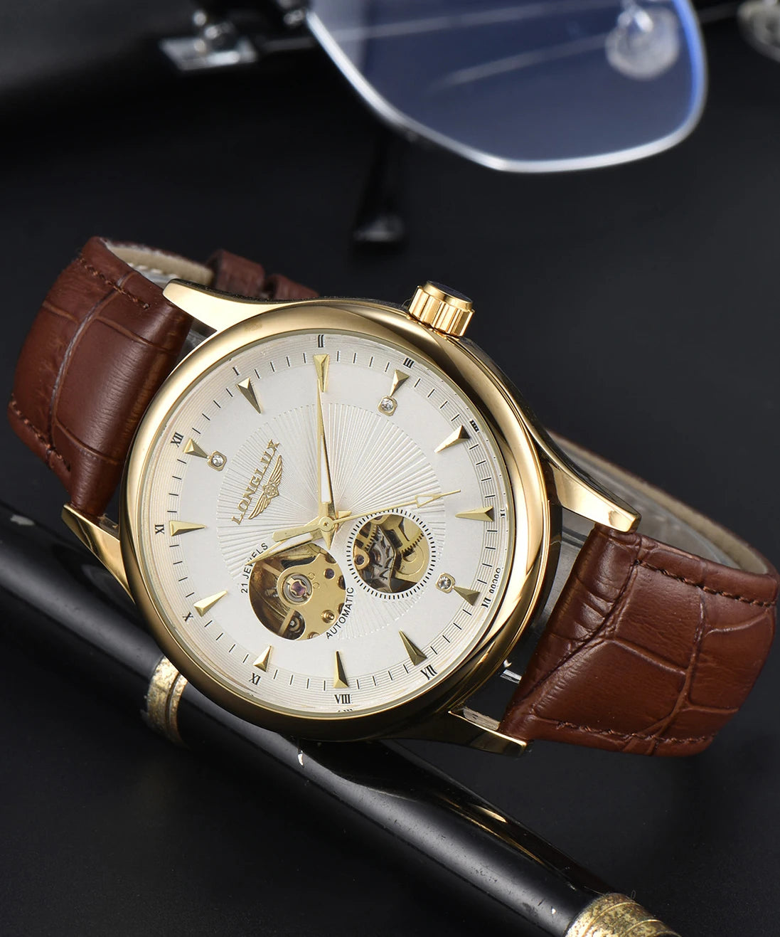 Aurajutt Skeleton Automatic Watch