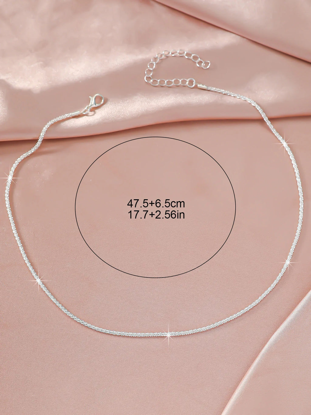 Sparkling Silver Clavicle Chain Choker Necklace