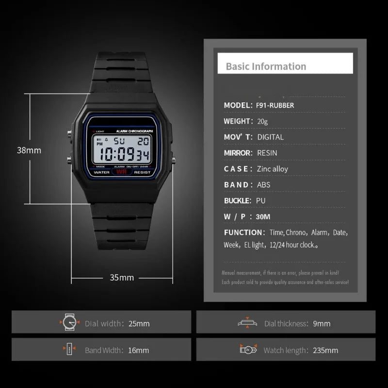 Aurajutt Sport LED Rubber Watch