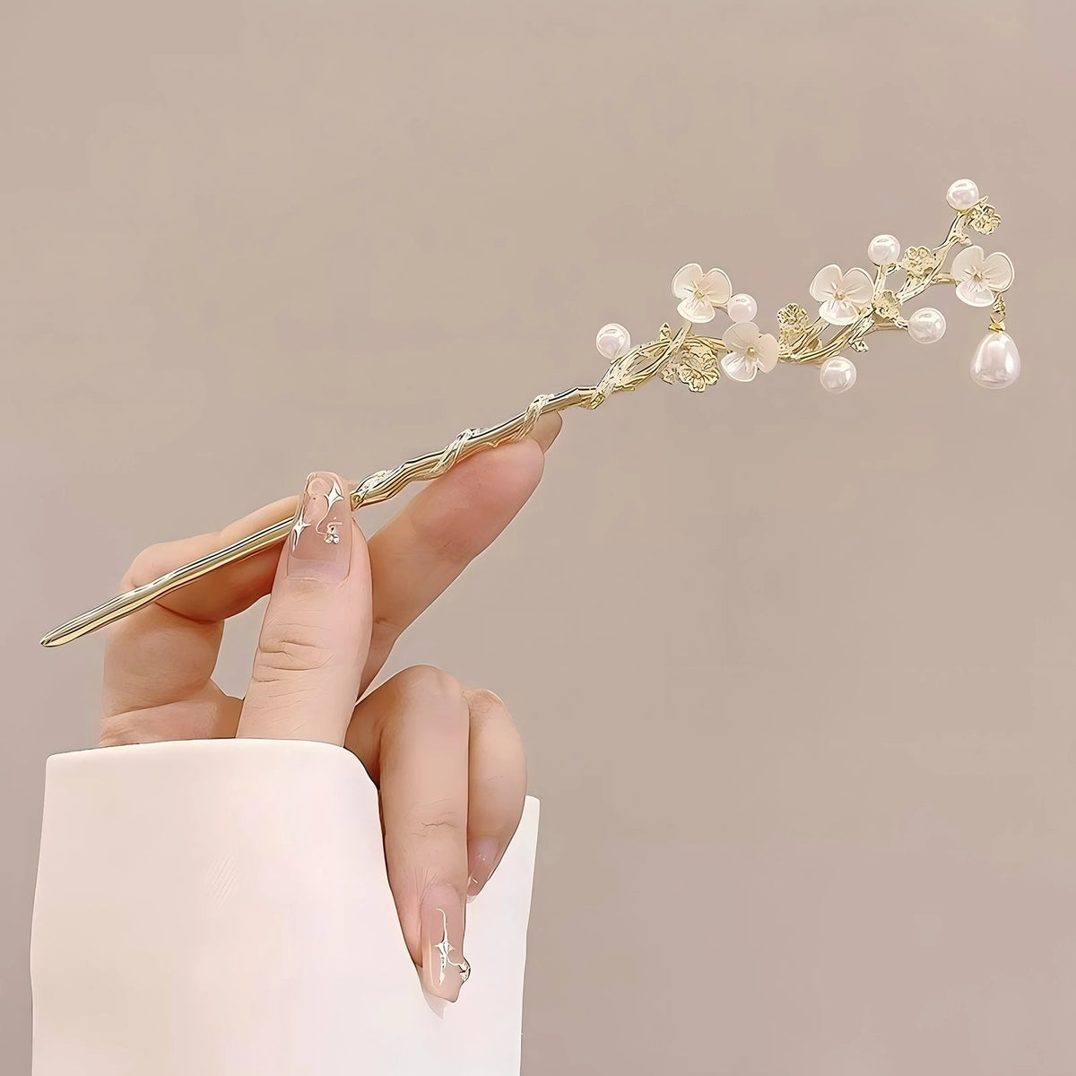 Chinese Style Tassel Hair Stick – Floral Hairpin