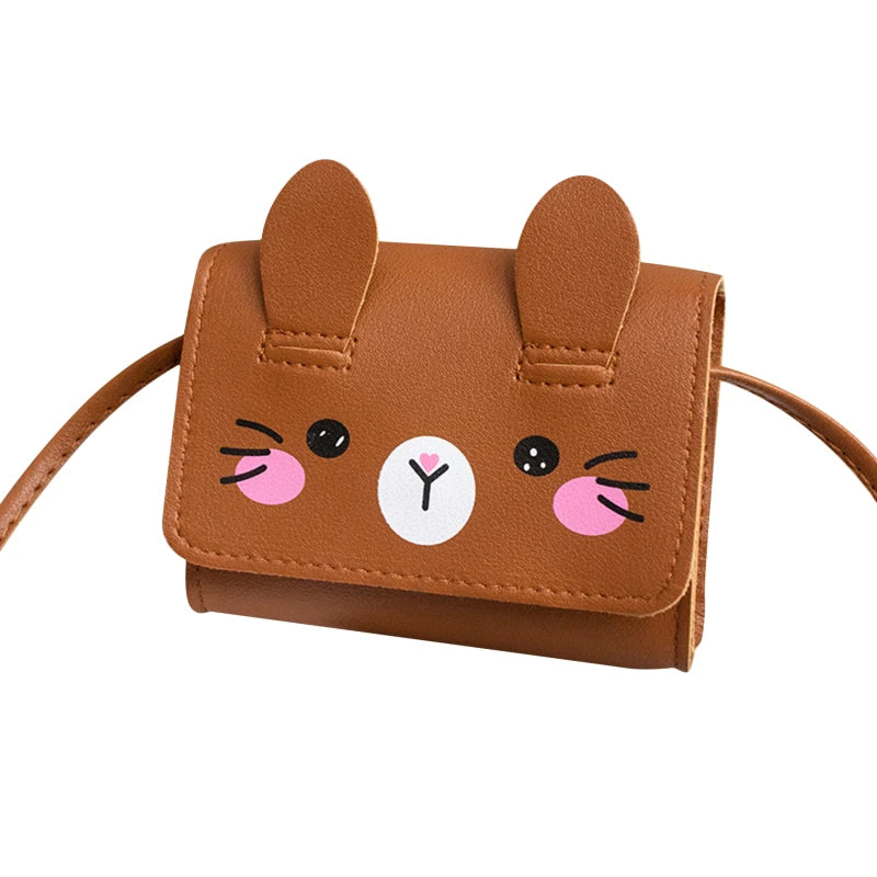 Children's Mini Handbags Fashion Princess Baby Girls PU Leather Small Shoulder Crossbody Bags Cute Kids Coin Purse Wallet
