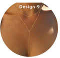 Dainty 14K Gold Plated Y-Shaped Lariat Necklace