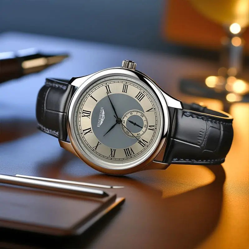 Aurajutt Business Leather Quartz Watch