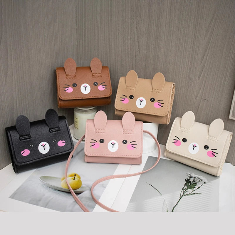 Children's Mini Handbags Fashion Princess Baby Girls PU Leather Small Shoulder Crossbody Bags Cute Kids Coin Purse Wallet