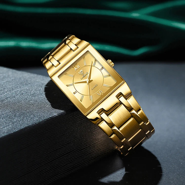 Aurajutt Golden Steel Quartz Watch