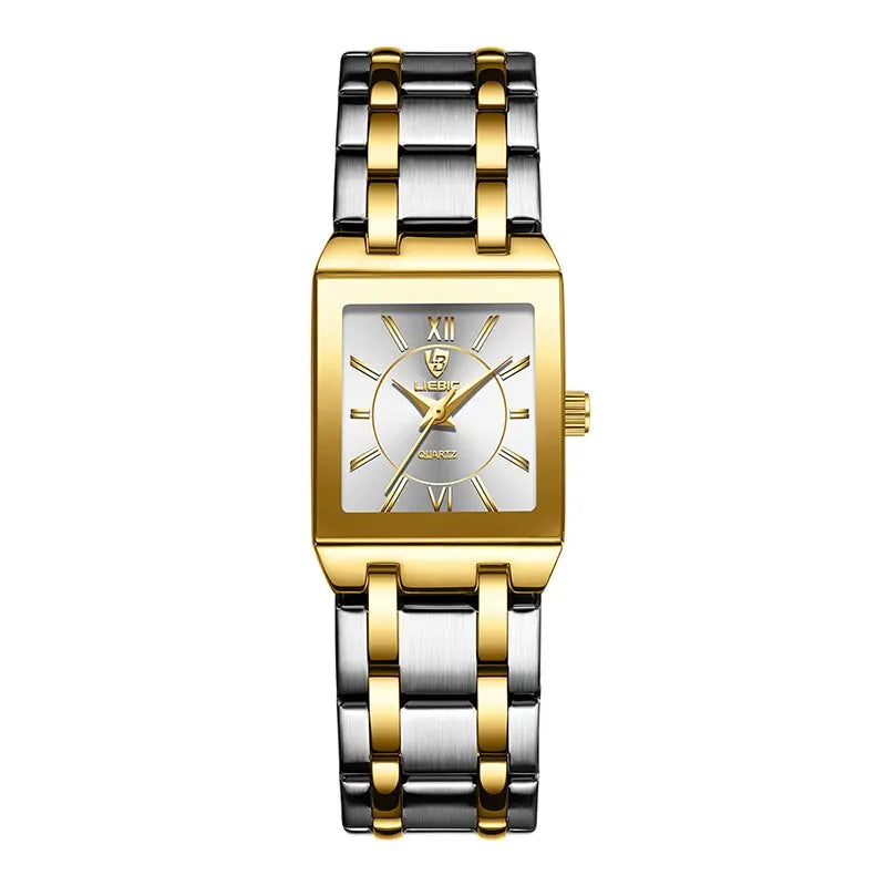 Aurajutt Golden Steel Quartz Watch