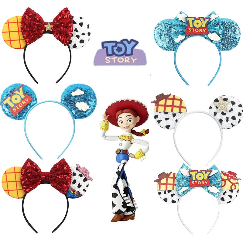 Cute Mouse Headband Pixar Toy Story Hair Accessories Women Woody Buzz Lightyear Headbands for Girls Ears Alien Head band Kids